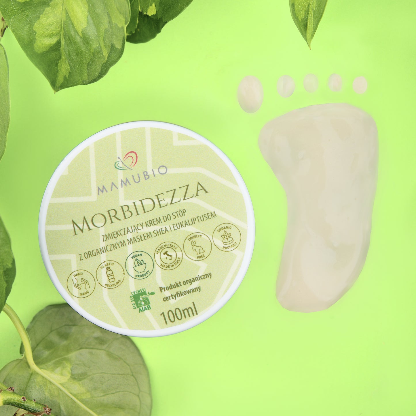 Naturalny Krem do Stóp z Masłem Shea - Zmiękczający