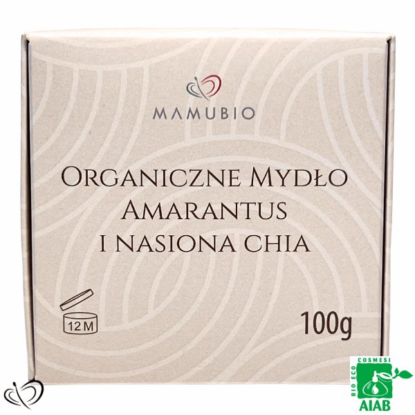 Ograniczne Mydło w Kostce Nasiona Chia i Amarantus - Mamubio