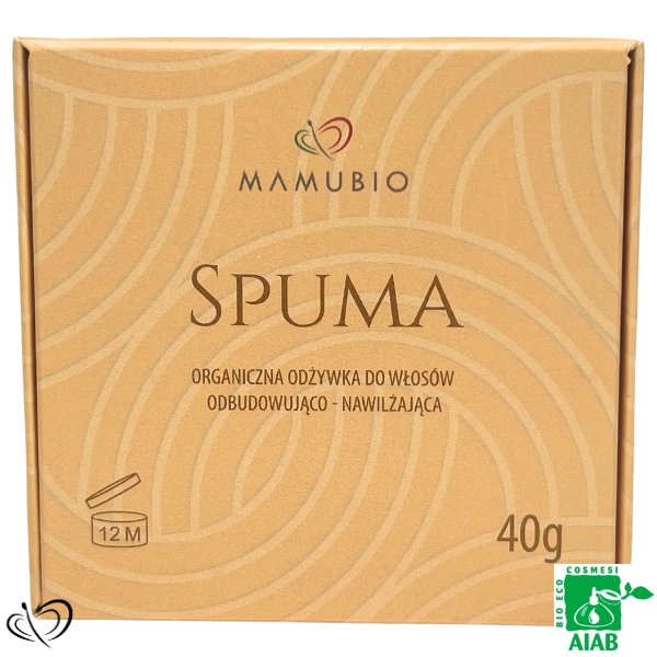 Organiczna Odżywka do Włosów Odbudowująco-Rozświetlająca "Spuma" - Mamubio