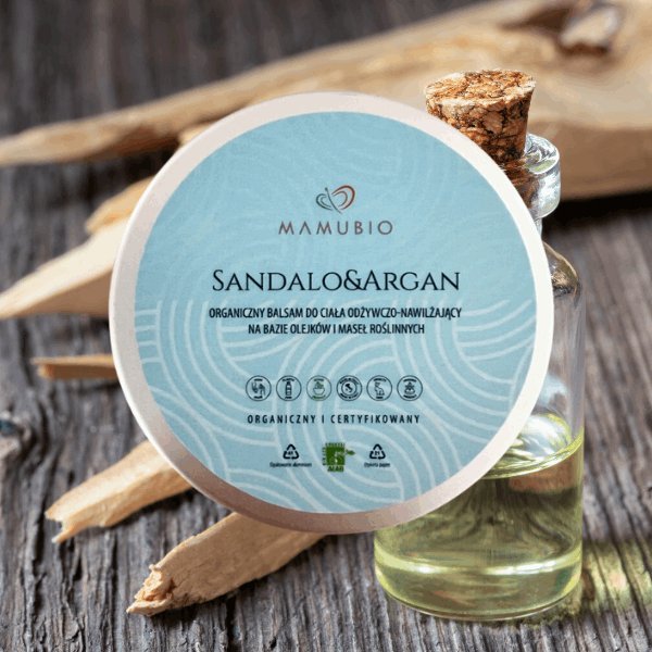 Organiczny Balsam do ciała odżywczo-nawilżający “Sandalo&Argan” - Mamubio