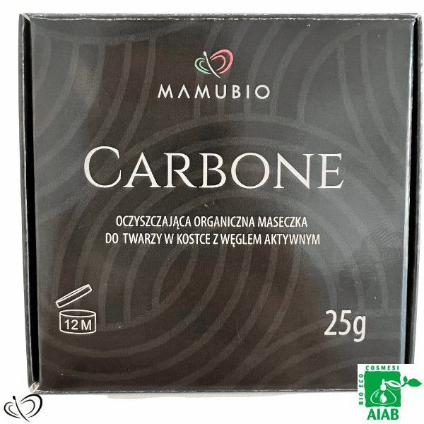 100% Naturalna Oczyszczająca Maseczka do Twarzy z Węglem Aktywnym “Carbone” - Mamubio