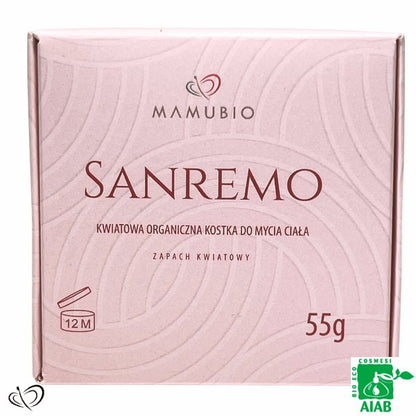 Organiczna Kwiatowa Kostka Pod Prysznic “Sanremo” - Mamubio